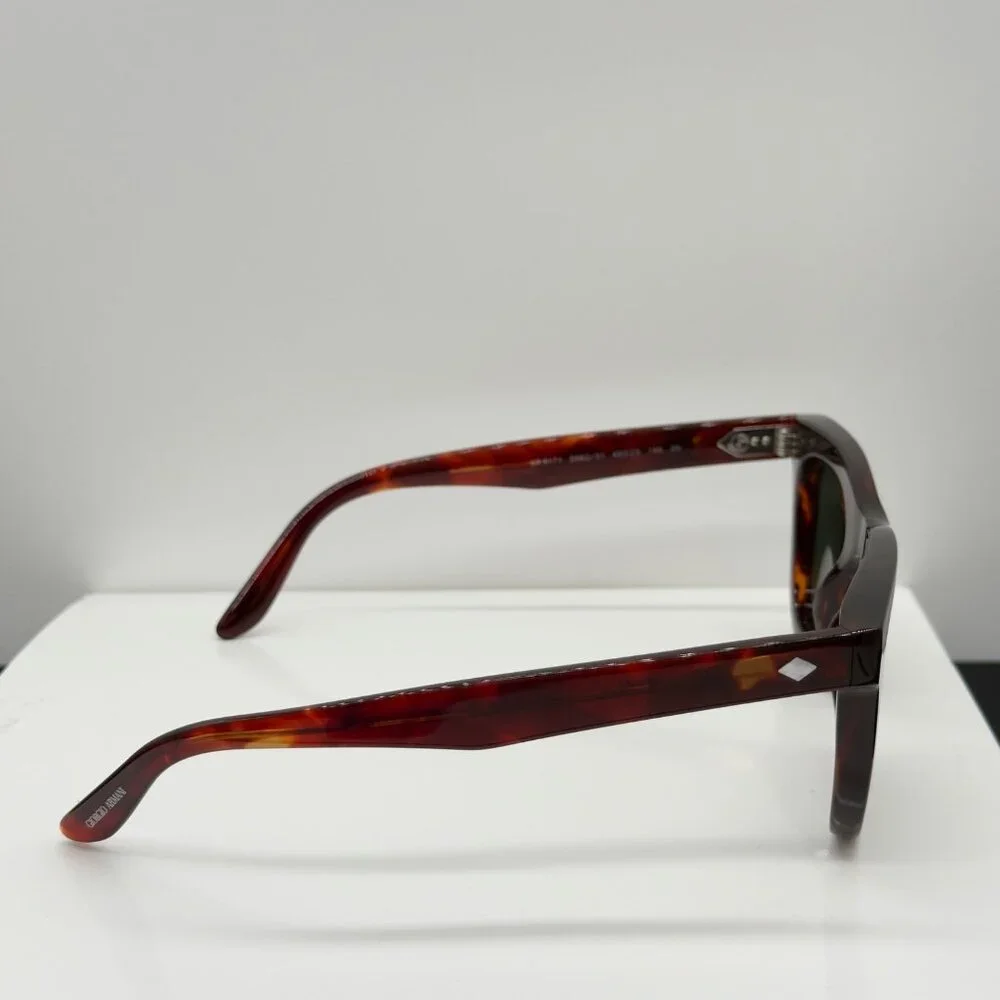 Georgio Armani AR8171 Red Havana Tortoise Frame Green Lenses Sunglasses - Picture 6 of 11